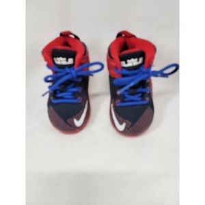 NIKE LEBRON XII RED TODDLER BLACK SHOES 685185-601 SIZE 5C